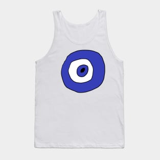 Traditional Nazar, Evil Eye, Amulet, Folkloric Beliefs, Blue Evil Eye Protection, Folkloric Designs Tank Top